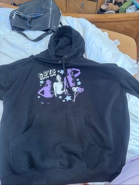 Guts World Tour Black Graphic Hoodie - Purple/White Print